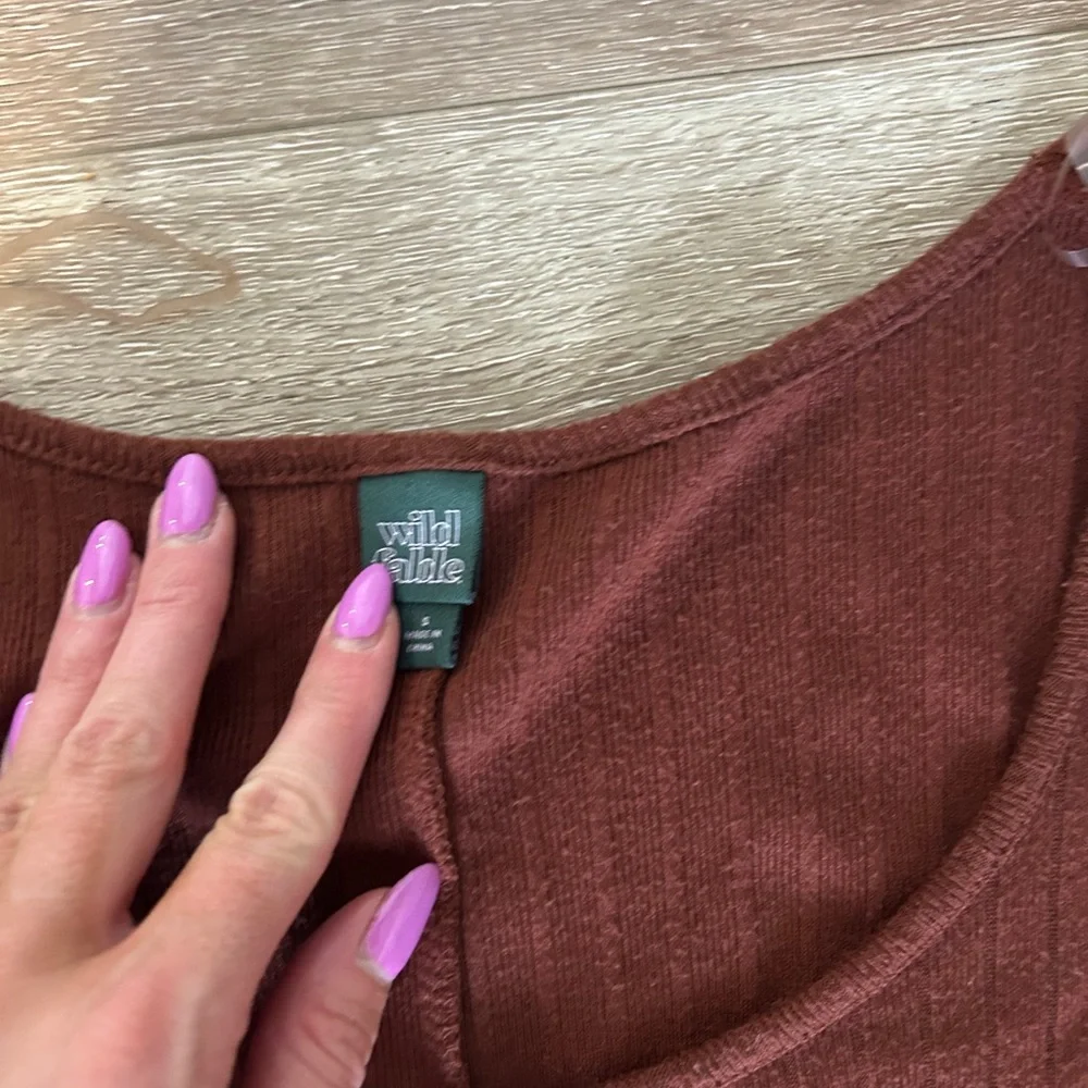 Wild Fable Rust Long Sleeve Dress - Picture 2 of 2